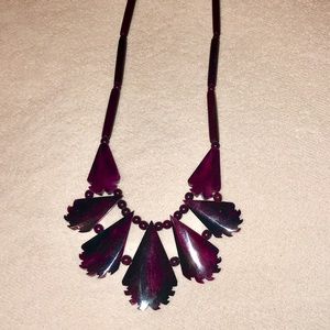 Purple statement necklace